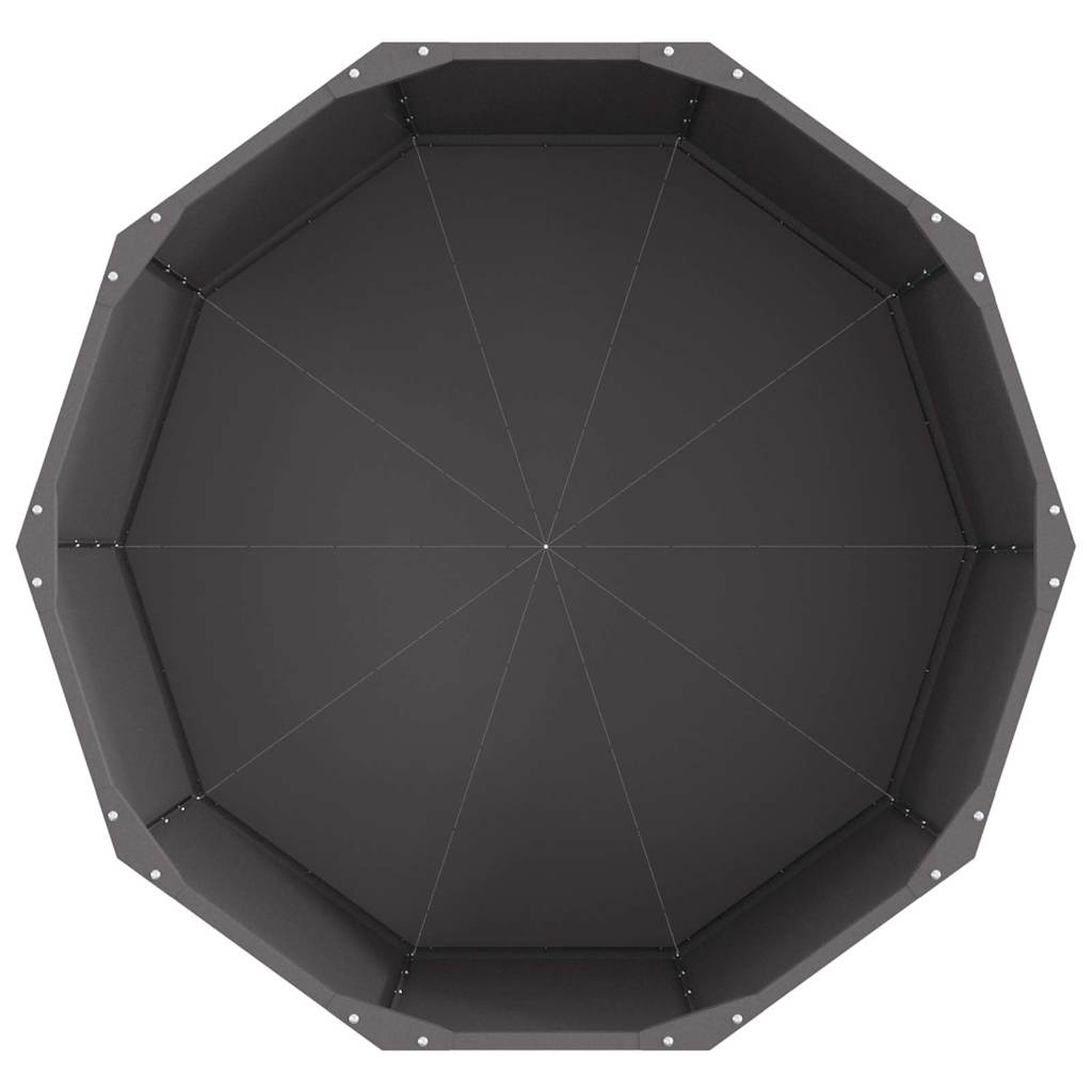 Fioriera Nero 90 x 90 x 50 cm Acciaio 883752