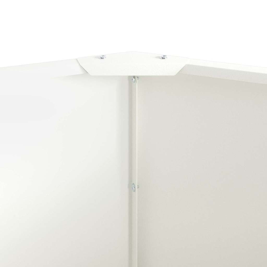 Fioriera-Vaso-Contenitore per Piante Bianco 90 x 90 x 50 cm Acciaio