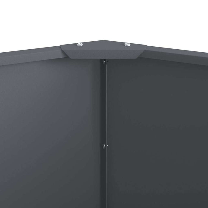 Fioriera-Vaso-Contenitore per Piante Antracite 90 x 90 x 50 cm Acciaio