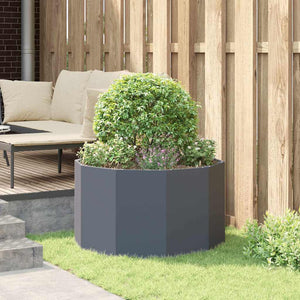 Fioriera Antracite 90 x 90 x 50 cm Acciaio 883754