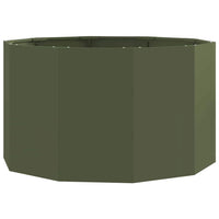Fioriera-Vaso-Contenitore per Piante Verde oliva 90 x 90 x 50 cm Acciaio