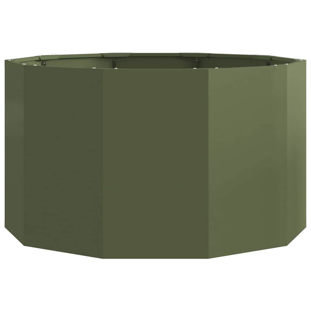 Fioriera Verde oliva 90 x 90 x 50 cm Acciaio 883755