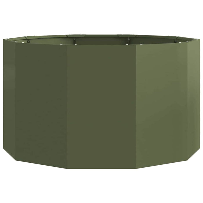 Fioriera Verde oliva 90 x 90 x 50 cm Acciaio 883755