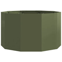 Fioriera-Vaso-Contenitore per Piante Verde oliva 90 x 90 x 50 cm Acciaio