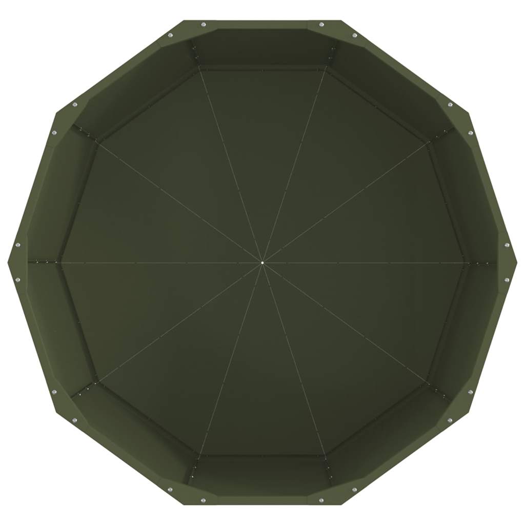 Fioriera-Vaso-Contenitore per Piante Verde oliva 90 x 90 x 50 cm Acciaio