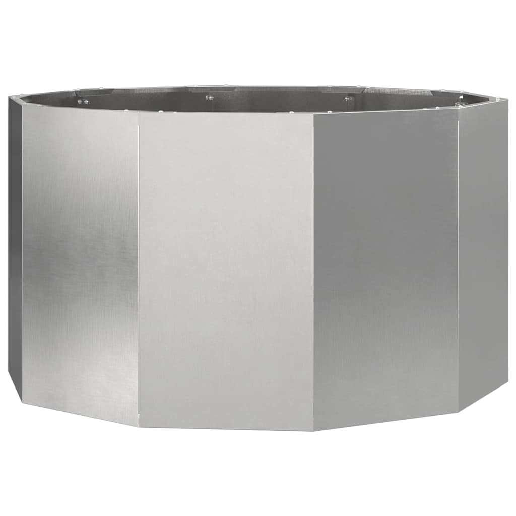 Fioriera-Vaso-Contenitore per Piante Argento 90 x 90 x 50 cm Acciaio inossidabile