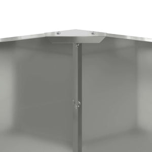 Fioriera-Vaso-Contenitore per Piante Argento 90 x 90 x 50 cm Acciaio zincato