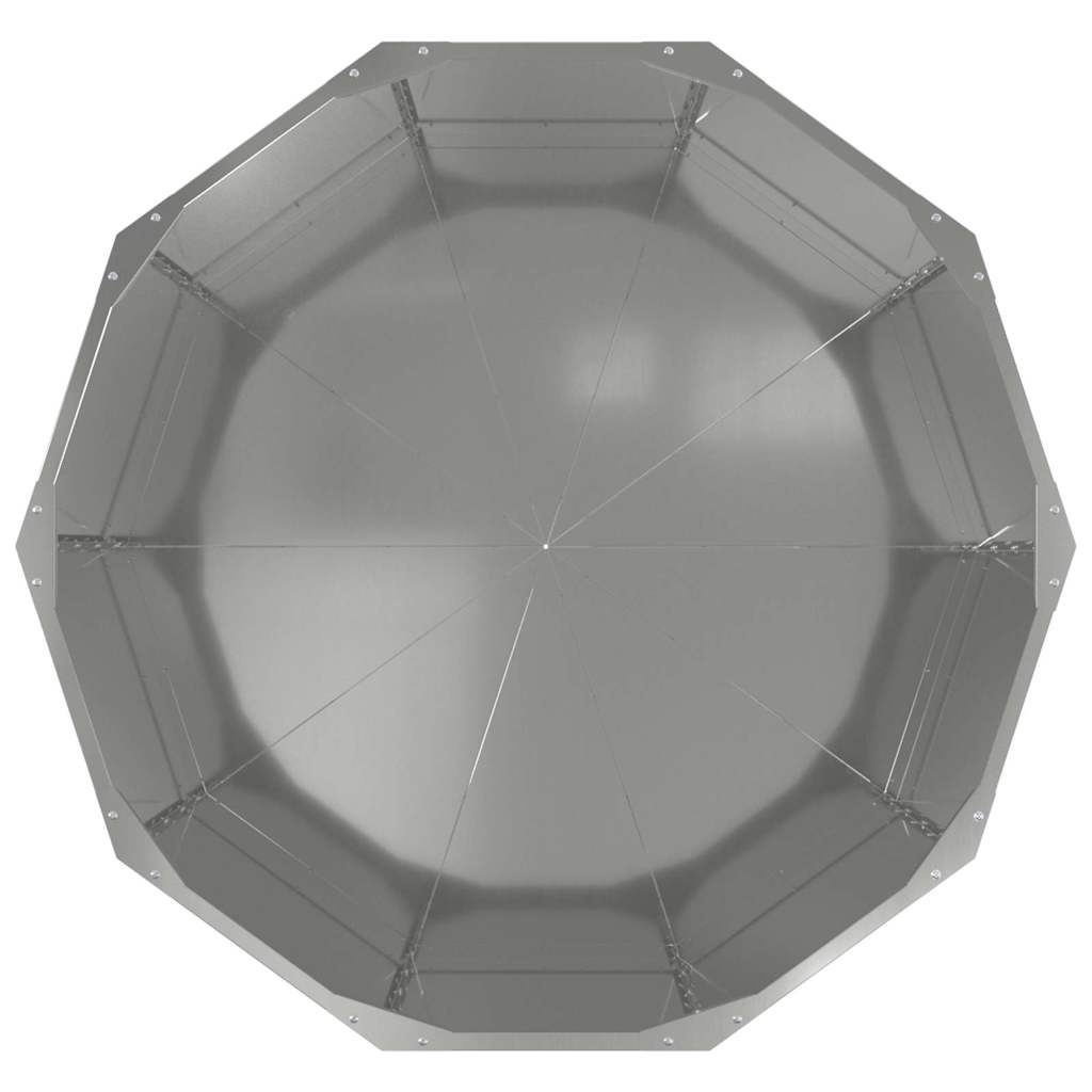 Fioriera-Vaso-Contenitore per Piante Argento 90 x 90 x 50 cm Acciaio zincato