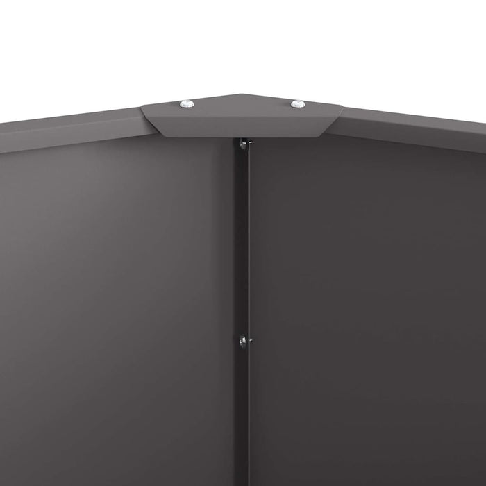 Fioriera-Vaso da Esterno-Contenitore per Piante Nero 60 x 60 x 50 cm Acciaio