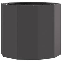 Fioriera-Vaso da Esterno-Contenitore per Piante Nero 60 x 60 x 50 cm Acciaio