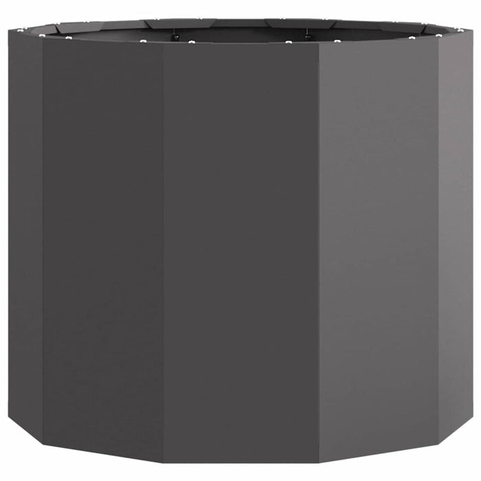Fioriera-Vaso da Esterno-Contenitore per Piante Nero 60 x 60 x 50 cm Acciaio