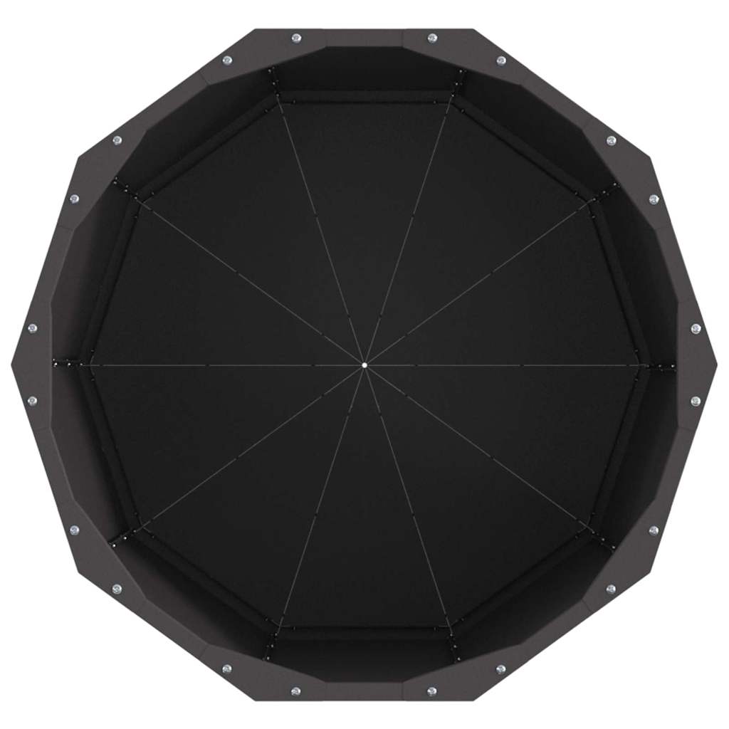 Fioriera-Vaso da Esterno-Contenitore per Piante Nero 60 x 60 x 50 cm Acciaio