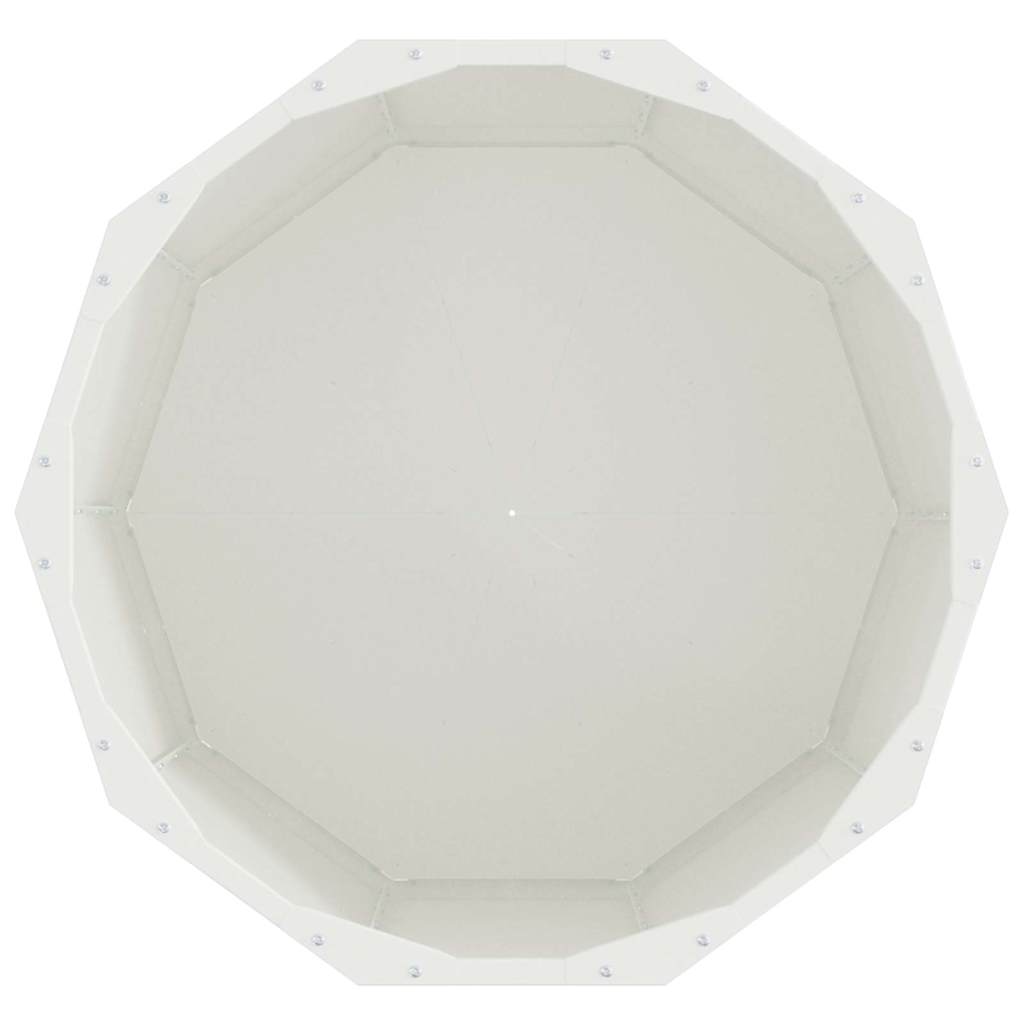 Fioriera-Vaso-Contenitore per Piante Bianco 60 x 60 x 50 cm Acciaio