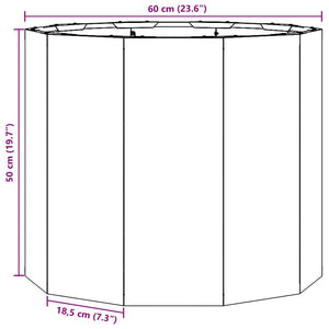 Fioriera Antracite 60 x 60 x 50 cm Acciaio 883761