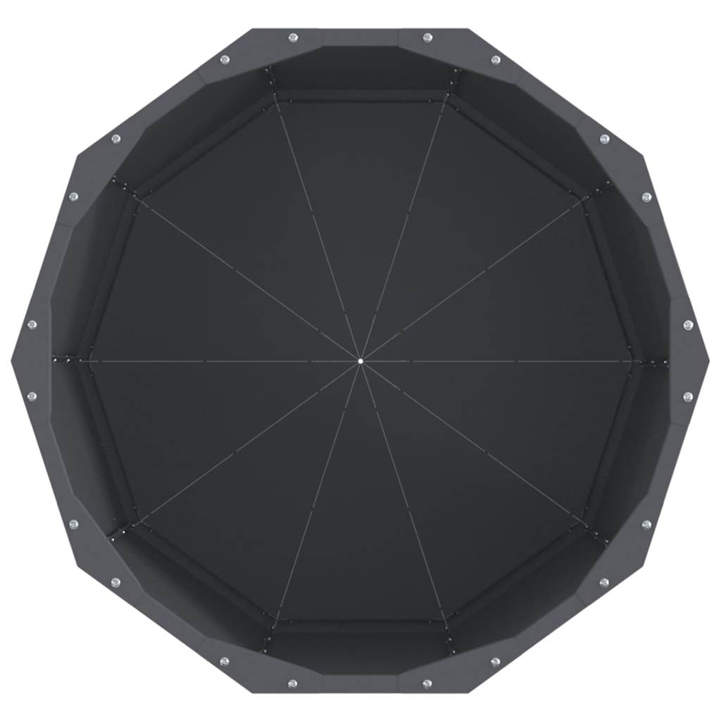 Fioriera Antracite 60 x 60 x 50 cm Acciaio 883761