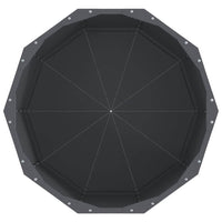 Fioriera-Vaso-Contenitore per Piante Antracite 60 x 60 x 50 cm Acciaio