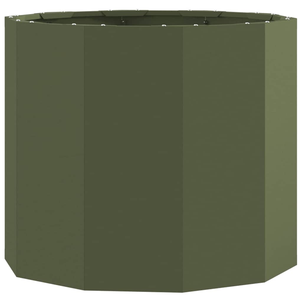 Fioriera Verde oliva 60 x 60 x 50 cm Acciaio 883762