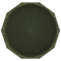 Fioriera-Vaso-Contenitore per Piante Verde oliva 60 x 60 x 50 cm Acciaio