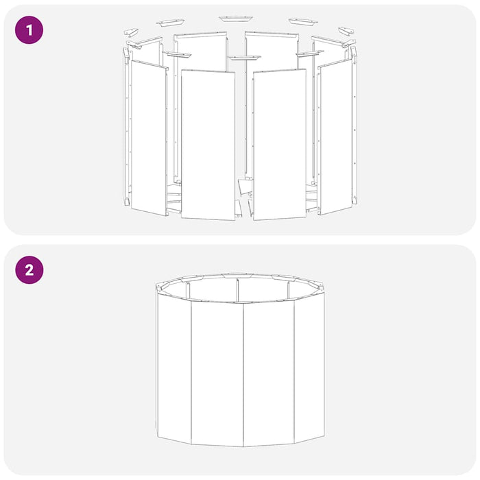 Fioriera-Vaso-Contenitore per Piante Argento 60 x 60 x 50 cm Acciaio inossidabile