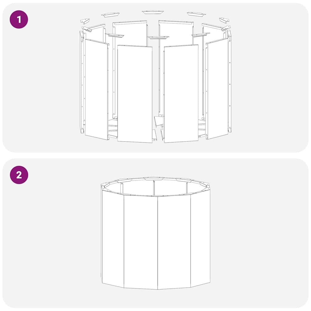 Fioriera-Vaso-Contenitore per Piante Argento 60 x 60 x 50 cm Acciaio zincato