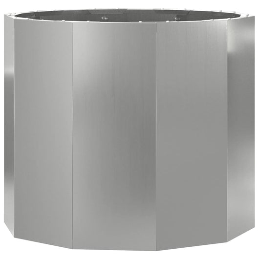 Fioriera-Vaso-Contenitore per Piante Argento 60 x 60 x 50 cm Acciaio zincato
