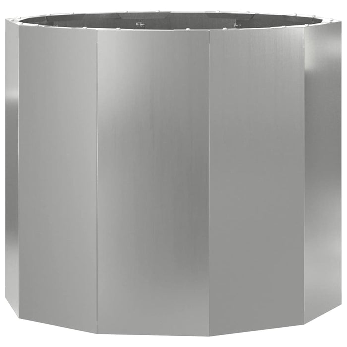 Fioriera-Vaso-Contenitore per Piante Argento 60 x 60 x 50 cm Acciaio zincato