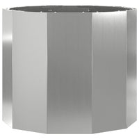 Fioriera-Vaso-Contenitore per Piante Argento 60 x 60 x 50 cm Acciaio zincato