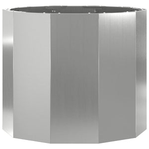 Fioriera-Vaso-Contenitore per Piante Argento 60 x 60 x 50 cm Acciaio zincato