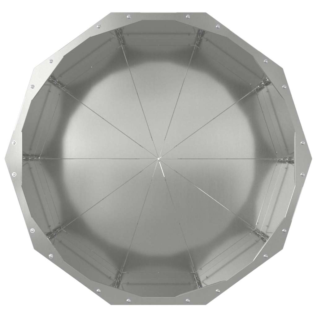 Fioriera-Vaso-Contenitore per Piante Argento 60 x 60 x 50 cm Acciaio zincato