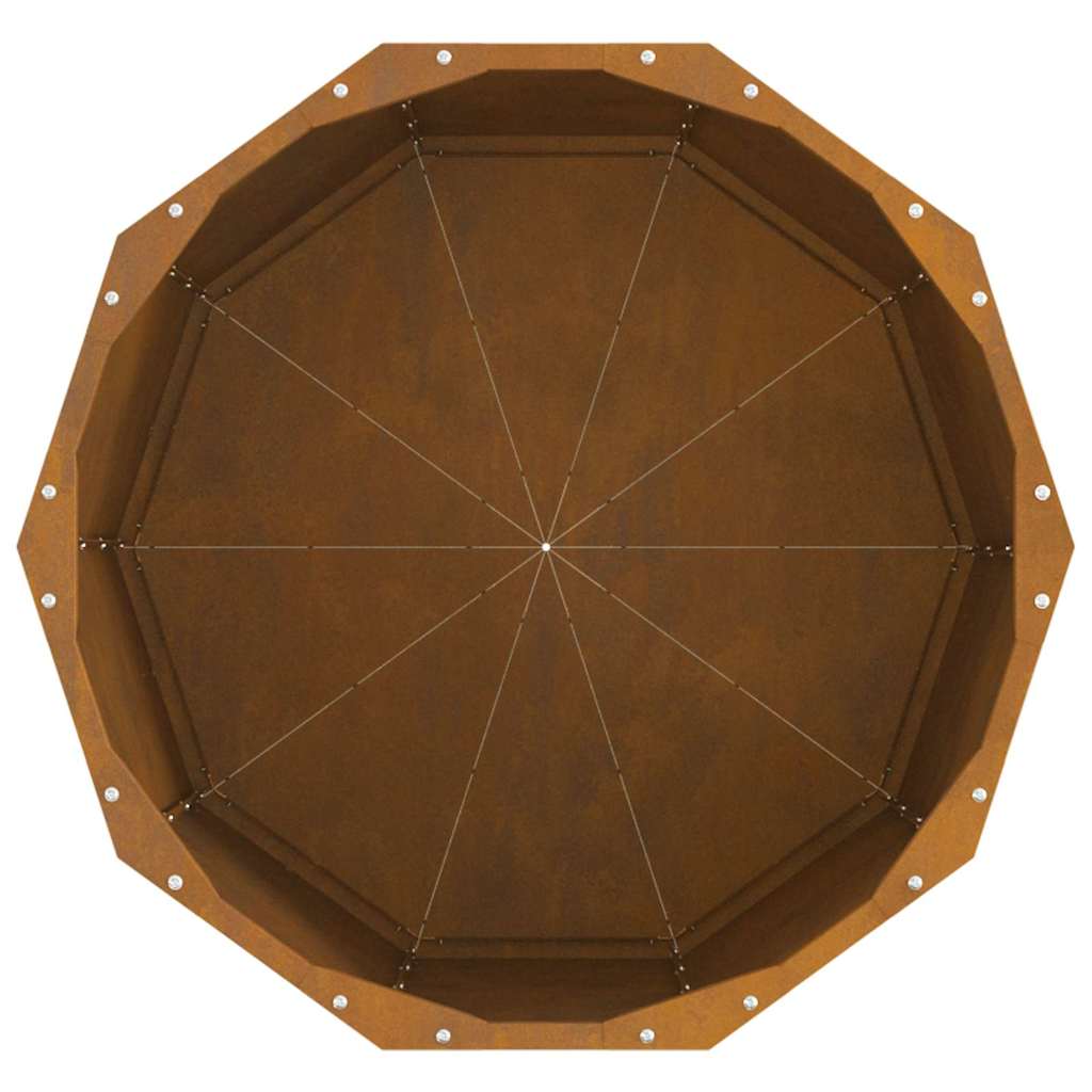 Fioriera Ruggine-Vaso-Contenitore per Piante 60 x 60 x 50 cm