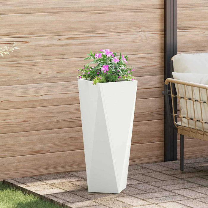 Fioriera Bianco 30 x 30 x 75 cm Acciaio 883768