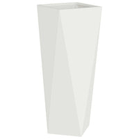 Fioriera 2 pcs Bianco 30 x 30 x 75 cm Acciaio 883769