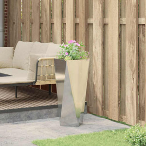 Fioriera Argento 30 x 30 x 75 cm Acciaio zincato 883776