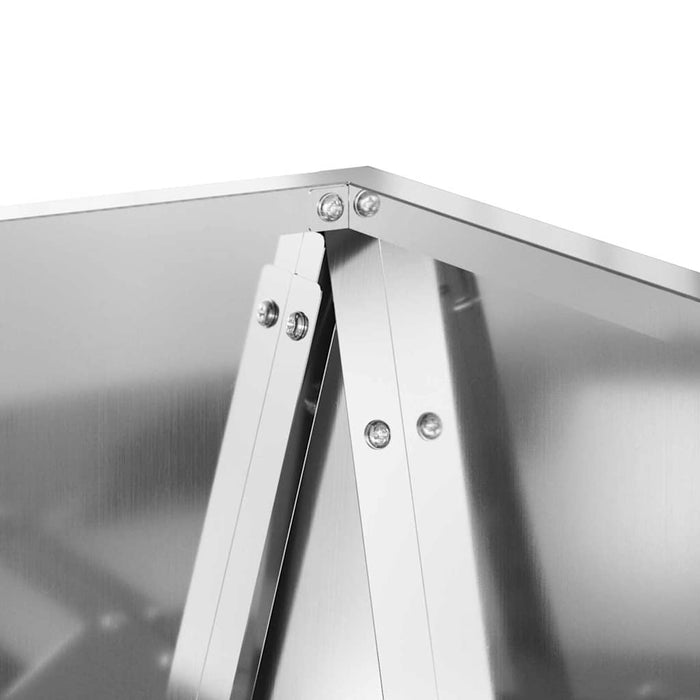 Fioriera 2 pcs Argento 30 x 30 x 75 cm Acciaio zincato 883777