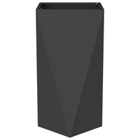 Fioriera 2 pz-Set di 2 Vaso-Contenitore per Piante Nero 40 x 40 x 75 cm Acciaio