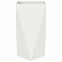 Fioriera-Vaso-Contenitore per Piante Bianco 40 x 40 x 75 cm Acciaio