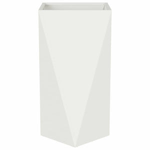 Fioriera-Vaso-Contenitore per Piante Bianco 40 x 40 x 75 cm Acciaio