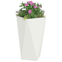Fioriera-Vaso-Contenitore per Piante Bianco 40 x 40 x 75 cm Acciaio