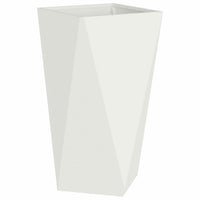 Fioriera 2 pcs Bianco 40 x 40 x 75 cm Acciaio 883783