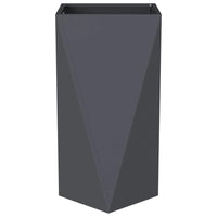 Fioriera-Vaso-Contenitore per Piante Antracite 40 x 40 x 75 cm Acciaio