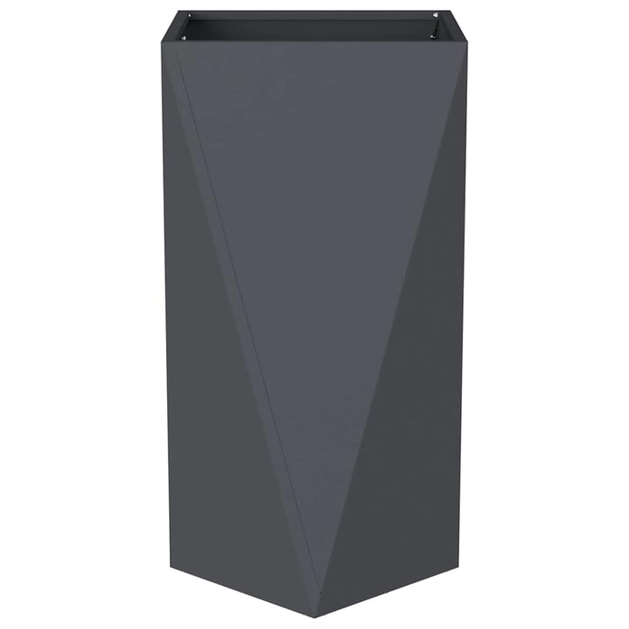 Fioriera 2 pcs Antracite 40 x 40 x 75 cm Acciaio 883785