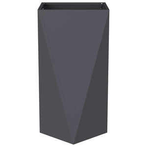 Fioriera 2 pz-Set di 2 Vaso-Contenitore per Piante Antracite 40 x 40 x 75 cm Acciaio