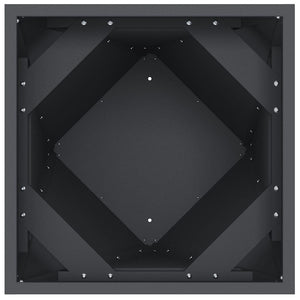 Fioriera 2 pcs Antracite 40 x 40 x 75 cm Acciaio 883785