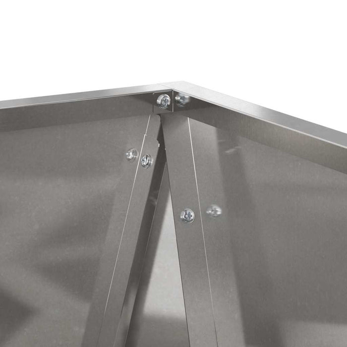 Fioriera Argento 40 x 40 x 75 cm Acciaio inossidabile 883788