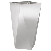 Fioriera 2 pz-Set di 2 Vaso-Contenitore per Piante Argento 40 x 40 x 75 cm Acciaio inossidabile