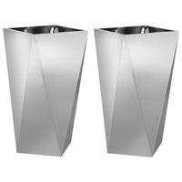 Fioriera 2 pcs Argento 40 x 40 x 75 cm Acciaio zincato 883791