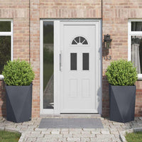 Fioriera 2 pz-Set di 2 Vaso-Contenitore per Piante Antracite 50 x 50 x 75 cm Acciaio