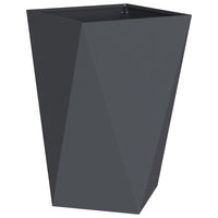 Fioriera 2 pz-Set di 2 Vaso-Contenitore per Piante Antracite 50 x 50 x 75 cm Acciaio
