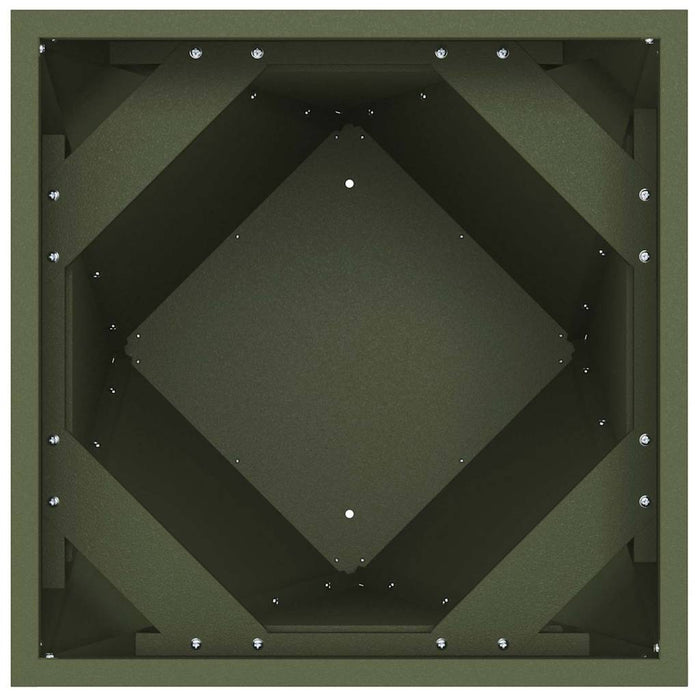 Fioriera Verde oliva 50 x 50 x 75 cm Acciaio 883800