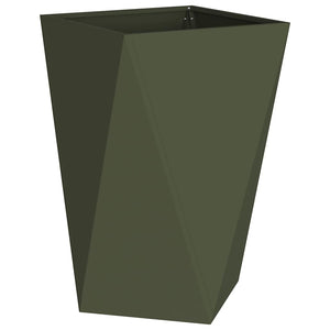 Fioriera 2 pcs Verde oliva 50 x 50 x 75 cm Acciaio 883801